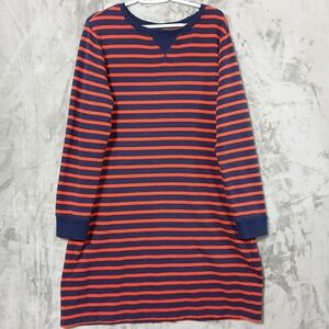 Old Navy Women Sweater Dress Size XL Stripes Knee Length Blue and Orange